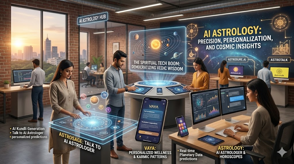 Image related to Spiritual Tech Boom in India: Virtual Puja, AI Astrology.