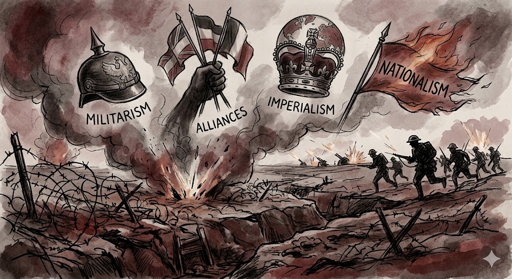 Image related to " World War 1: Causes, History, and Consequences" 