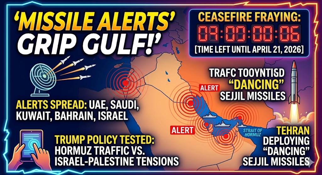 Image related to  "Missile Alerts Grip Gulf Despite US-Iran Ceasefire" 