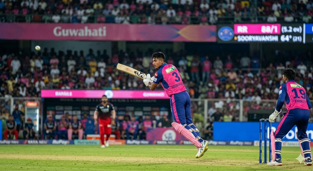 Image related to  RR vs RCB IPL 2026: Royals Seal 6-Wicket Win in Guwahati 