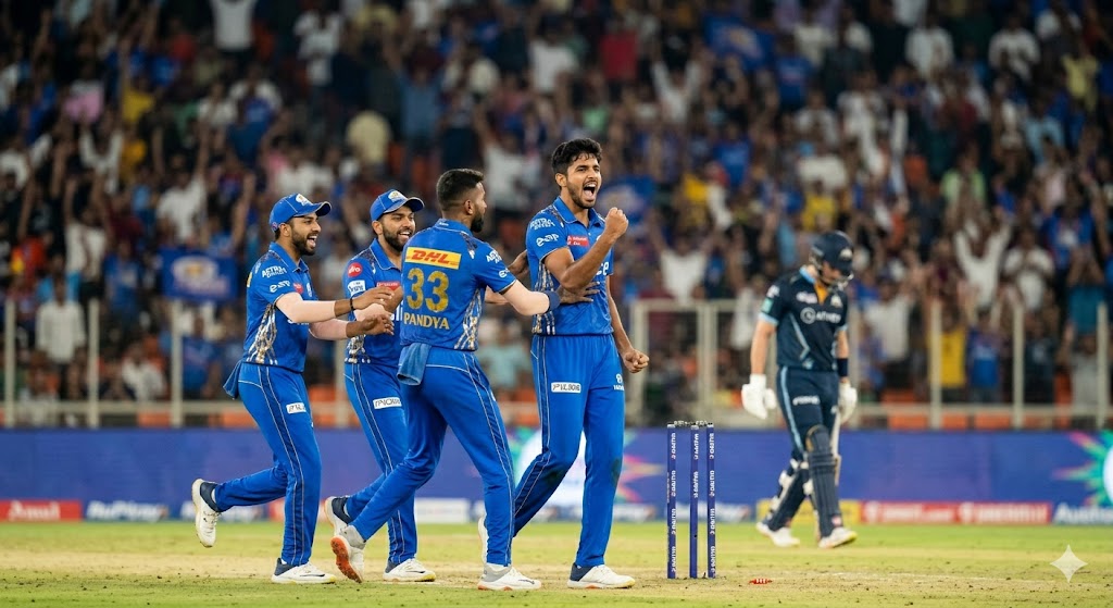 Image related to MI vs GT IPL 2026: MI Crush GT by 99 Runs in Match 30  