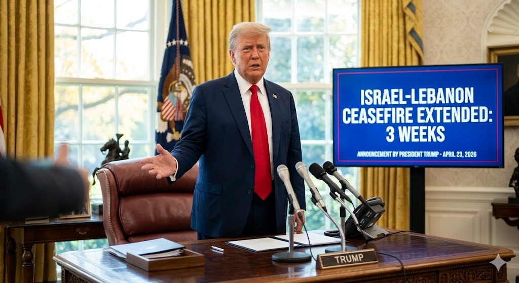 Image related to Trump Announces 3-Week Israel-Lebanon Ceasefire