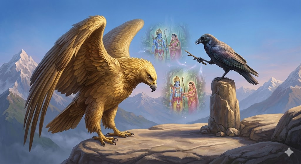 Image related to Kakbhushundi: The Eternal Crow Sage Who Witnessed Ramayana 11 Times