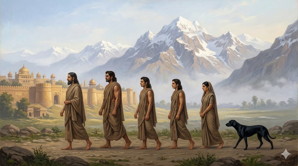 Image related to Mahaprasthanika Parva: Pandavas' Final Journey to Heaven