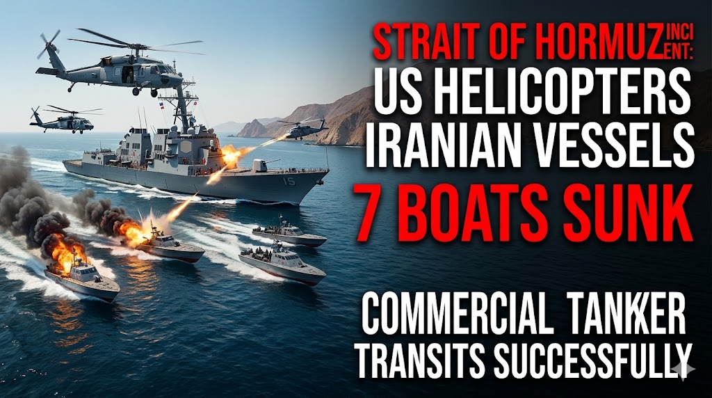 Image related to  US Sinks 7 Iranian Boats as Iran Attacks UAE in Hormuz